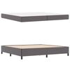 vidaXL Bettrahmen mit Matratze Grau 200 x 200 cm Stoff