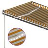 vidaXL Markise Manuell Einziehbar mit LED 450x300 cm Gelb und Wei&szlig;