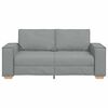 vidaXL 2-Sitzer Sofa Hellgrau 140 cm Stoff