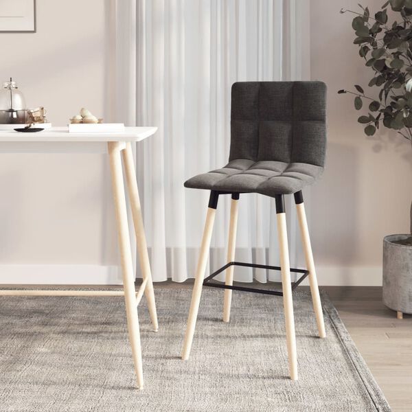 vidaXL Barhocker Dunkelgrau Stoff