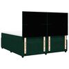 vidaXL Boxspringbett mit Matratze Dunkelgr&uuml;n 180x200 cm Samt