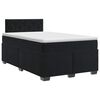 vidaXL Boxspringbett mit Matratze Schwarz 120 x 200 cm Samt