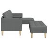 vidaXL Sofa Set mit Kissen 2 pcs Dunkelgrau Polyester