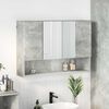 vidaXL Spiegelschrank mit T&uuml;r Beton Grau 80 x 17 x 55 cm Holzwerkstoff
