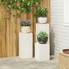 vidaXL Pflanzenst&auml;nder 3 pcs Wei&szlig; Stahl