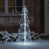 vidaXL Weihnachtsbaum mit 100 LEDs Kaltwei&szlig; 120 cm Acryl