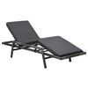 vidaXL Sonnenliege mit Auflage Poly Rattan Grau