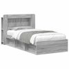 vidaXL Bettgestell mit Stauraum Grau Sonoma 100 x 200 cm Holzwerkstoff