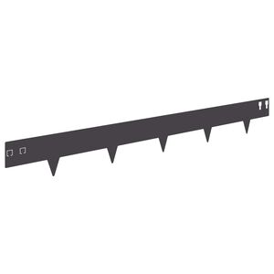 vidaXL Raseneinfassung 10 pcs 100 x 12 cm Stahl Schwarz
