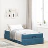 vidaXL Bettgestell mit Matratze mit Matratze 2 pcs Blau Samt