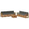 vidaXL Outdoor-Sofagarnitur 9 Stk. Natur und Anthrazit