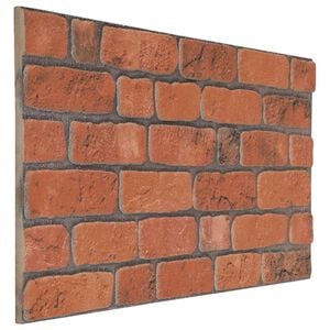 vidaXL Wandpaneele 10 stk. 100 x 50 cm Terrakotta EPS-Schaum
