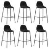 vidaXL Barhocker 6 Stk. Schwarz Stoff