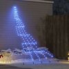 vidaXL LED Weihnachtsbaum mit Erdspie&szlig;en Blau 306 cm Metall