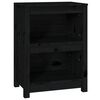 vidaXL B&uuml;cherregal Schwarz 50x35x68 cm Massivholz Kiefer