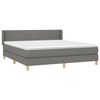 vidaXL Boxspringbett mit Matratze Dunkelgrau 180x200 cm Stoff