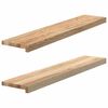 vidaXL Fensterb&auml;nke 2 Stk. Unbehandelt 100x20x2 cm Massivholz Eiche