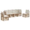 vidaXL Outdoor-Sofagarnitur Natur Polyester