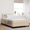 vidaXL Boxspringbett mit Matratze Creme 120 x 190 cm Stoff