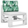 vidaXL Palettenkissen Blattmuster 60x40x12 cm Stoff