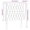 vidaXL Kopfteil mit Ohren Dunkelbraun 103x23x118/128 cm Stoff