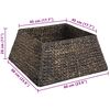 vidaXL Weihnachtsbaumkragen Schwarz 60 x 60 x 28 cm Wasserhyazinthe
