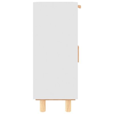 vidaXL Sideboard Weiß 60x30x75 cm Massivholz Kiefer und Natur-Rattan