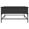 vidaXL Couchtisch Schwarz 80x80x45 cm Holzwerkstoff und Metall