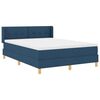 vidaXL Boxspringbett mit Matratze Blau 190 x 140 cm Polyester