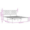 vidaXL Bettgestell mit Kopfteil Metall Schwarz 140x200 cm