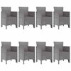 vidaXL Garten Essgruppe 9 pcs Hellgrau Polypropylen