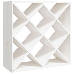 vidaXL Weinregal Wei&szlig; 62x25x62 cm Massivholz Kiefer