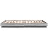 vidaXL Bettgestell mit LED Grau Sonoma-Eiche 140x200 cm