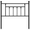 vidaXL Kopfteil Metall Schwarz 90 cm