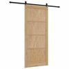 vidaXL Schiebet&uuml;r ORKDAL Nat&uuml;rlich und Schwarz 93 x 211 cm
