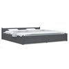 vidaXL Bett mit Schubladen Grau 200x200 cm