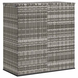 vidaXL Garten-Kissenbox PE Rattan 100x49x103,5 cm Grau
