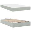 vidaXL Bettgestell mit Matratze mit Matratze 2 pcs Hellgrau Samt