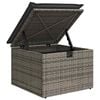 vidaXL 6-tlg. Garten-Sofagarnitur mit Kissen Grau Poly Rattan Akazie