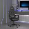 vidaXL Gaming-Stuhl mit Fu&szlig;st&uuml;tze Drehbar Schwarz Kunstleder