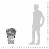 vidaXL Sessel mit Fu&szlig;hocker Silbern Kunstleder