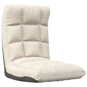 vidaXL Bodenstuhl Faltbar Creme Stoff