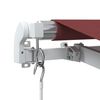vidaXL Markise Manuell mit LED Weinrot 350x250 cm