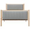 vidaXL Bettgestell Braun und hellgrau 100 x 200 cm Massivholz Kiefer