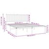 vidaXL Bettgestell mit Kopfteil Metall Wei&szlig; 140x200 cm