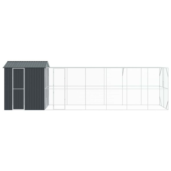 vidaXL Vogelk&auml;fig Anthrazit 824 x 208 x 247 cm Verzinkter Stahl