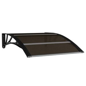 vidaXL T&uuml;rvordach Schwarz 100 x 75 cm Polycarbonat