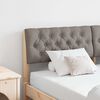 vidaXL Gepolstertes Kopfteil Taupe 160 cm Massives Kiefernholz