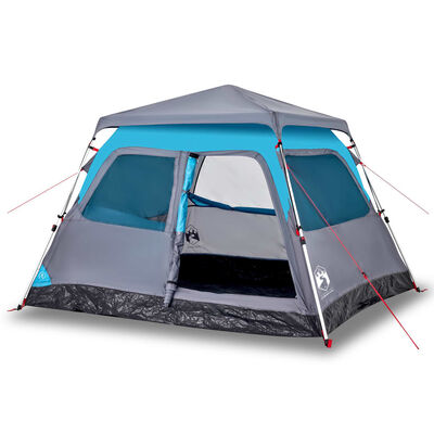 vidaXL Kuppel-Campingzelt 4 Personen Blau Quick Release