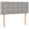 vidaXL Boxspringbett mit Matratze Hellgrau 120x200 cm Stoff